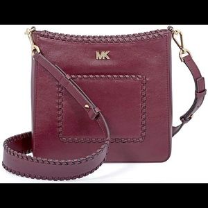Michael Kors burgundy crossbody satchel bag